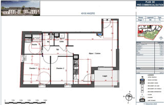  Appartement � vendre 3 pi�ces 65 m�