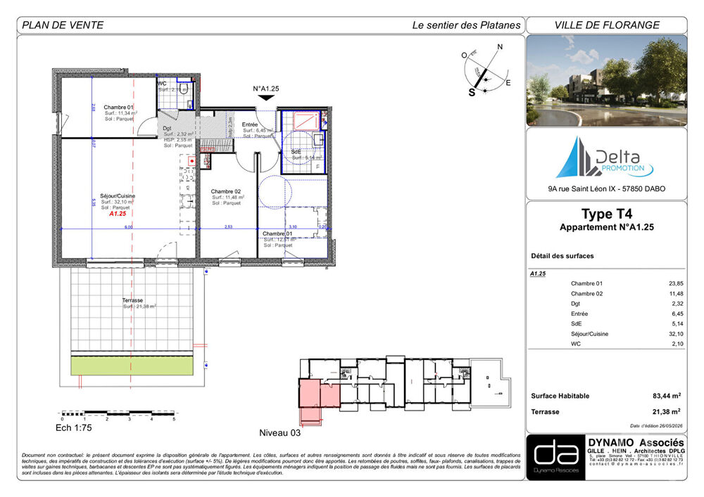 Vente Appartement Appartement Florange 4 pièce(s) 83.24 m2 Florange