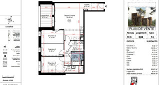  Appartement � vendre 4 pi�ces 84 m�