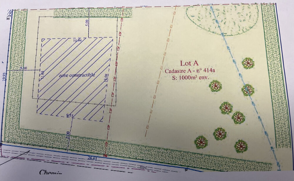 Vente Terrain Rare Terrain  1000 M² Notre dame de Boisset Notre dame de boisset