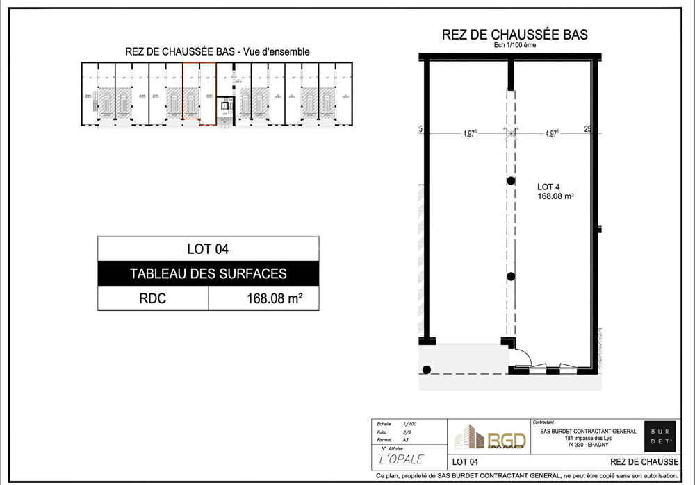   LOCAL D ACTIVITE DE 168M2 Epagny