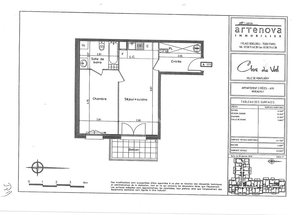 À vendre : Appartement T2 récent à Montlhéry
