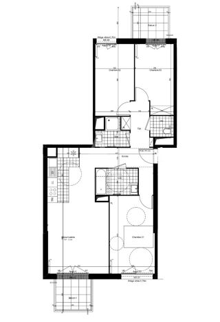  Appartement  vendre 4 pices 86 m