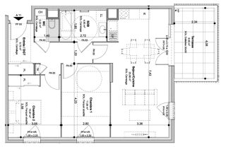  Appartement � vendre 3 pi�ces 65 m�