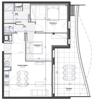  Appartement à vendre 3 pièces 65 m²