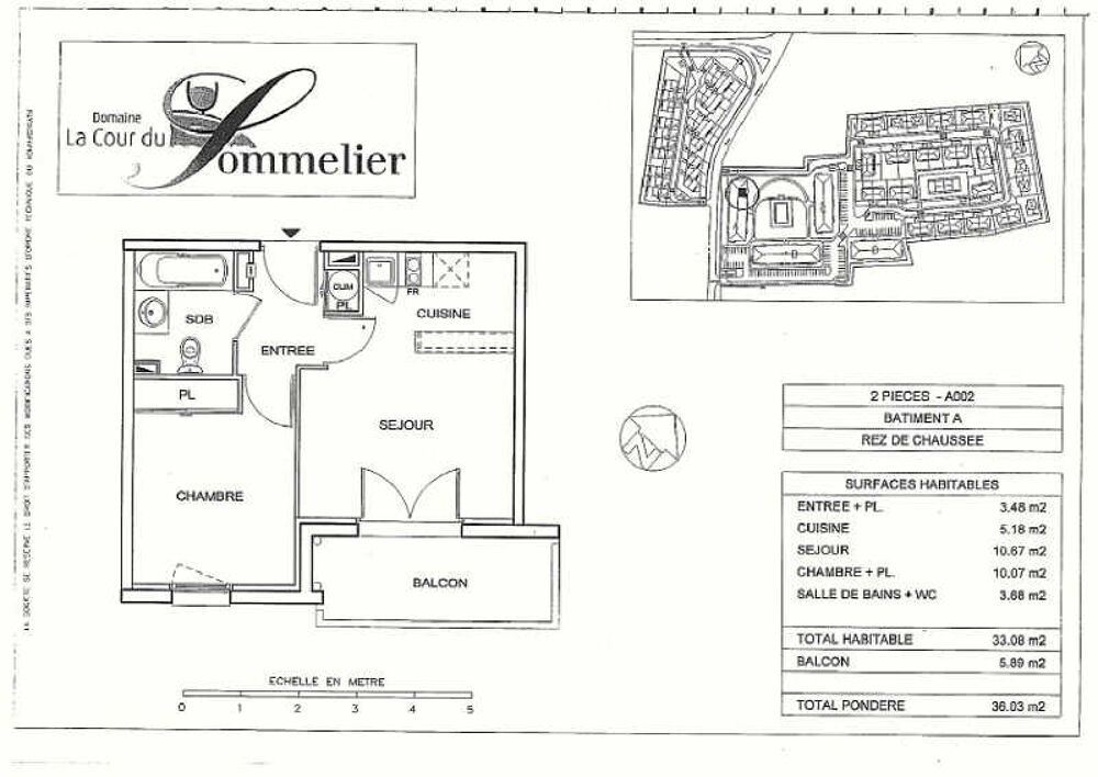 Location Appartement T2 GALGON - 2 pièce(s) - 33.08 m2 Galgon