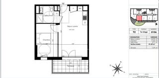  Appartement à vendre 2 pièces 41 m²