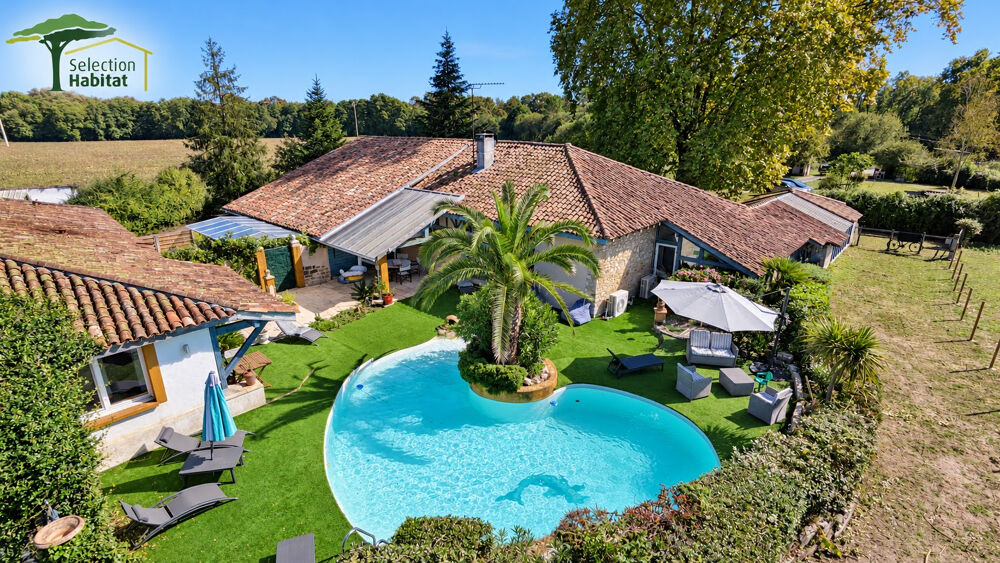 Ensemble immobilier d'exception de 380 m² hab. , piscine, dépendances et revenus locatifs