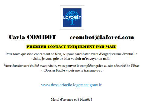  Appartement � louer 1 pi�ce 22 m�