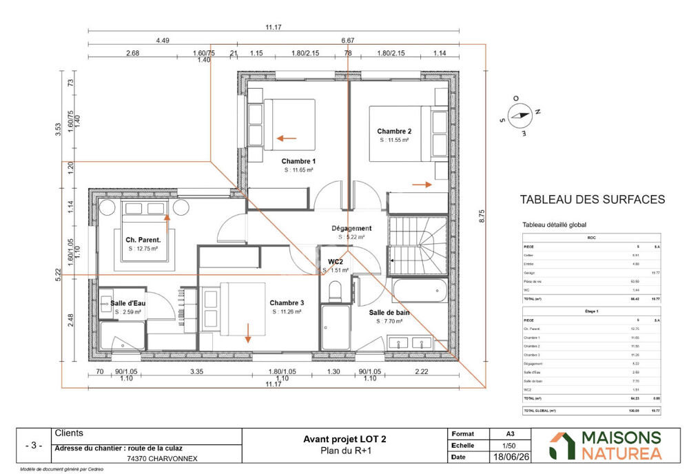 Vente Maison CHARVONNEX _ Projet de construction sur un terrain de 801 m² (libre de constructeur) Charvonnex