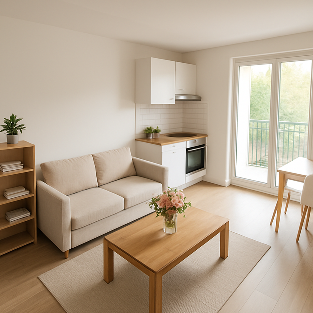 Appartement 2 pièces de 41 m2 (Saint-Fargeau-Ponthierry)