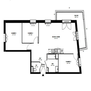  Appartement à vendre 4 pièces 79 m²