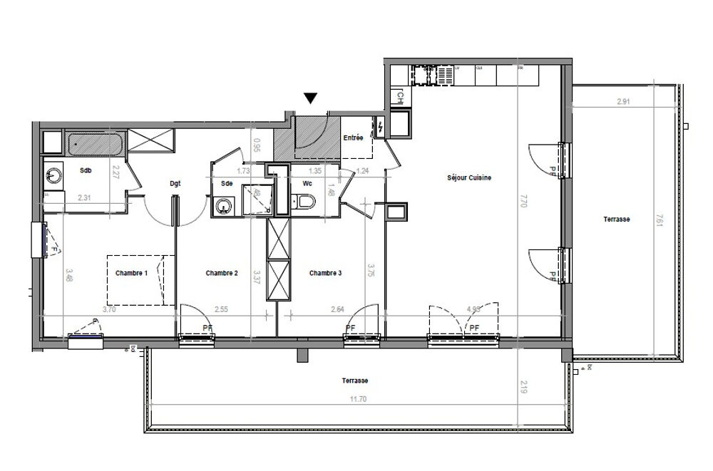 Vente Appartement Appartement 4 pièces Dernier etgae Terrasses Saint didier au mont d or