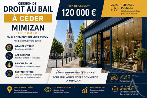 Cession droit au bail 120000 40200 Mimizan