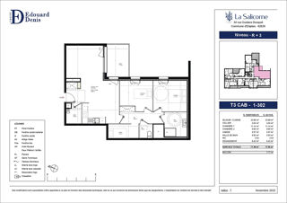  Appartement à vendre 3 pièces 64 m²