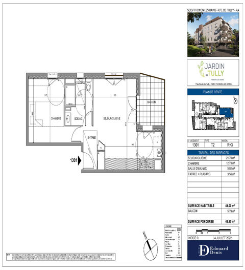  Appartement � louer 2 pi�ces 44 m�