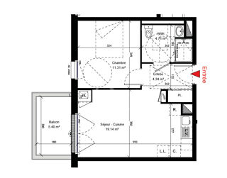  Appartement à vendre 2 pièces 40 m²