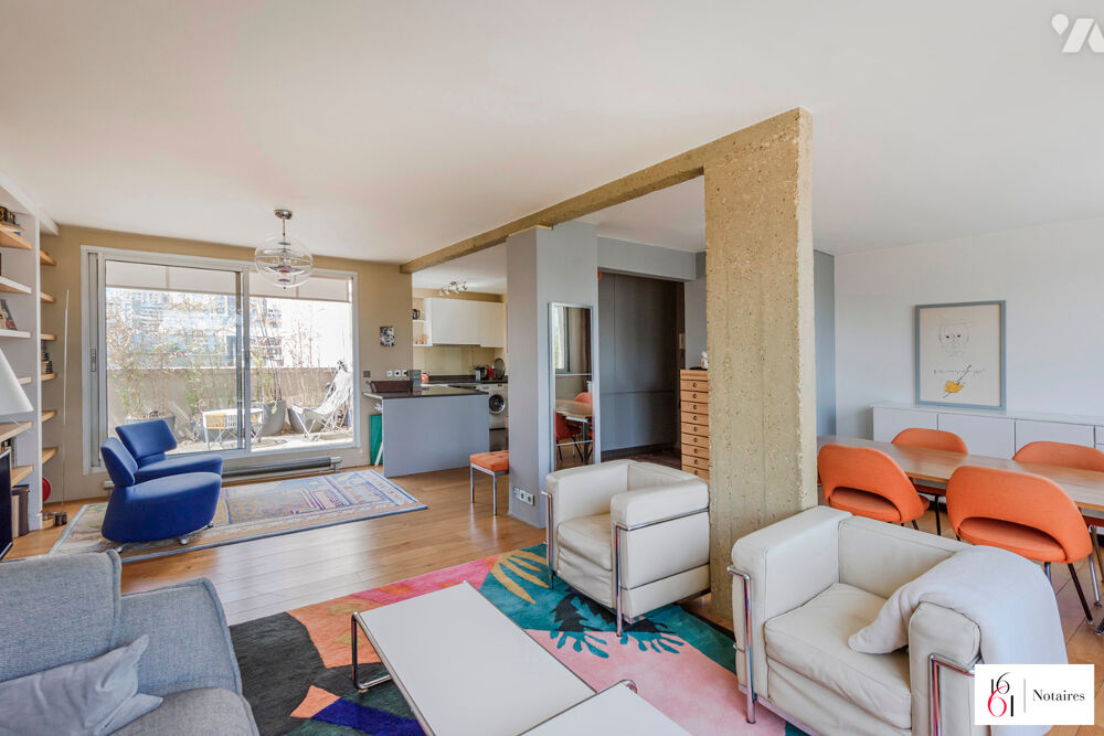 Vente Appartement Loft lumineux 71,86 m² avec terrasse et balcon, 7  étage, excellent état, quartier Jeanne d'Ac Paris 13