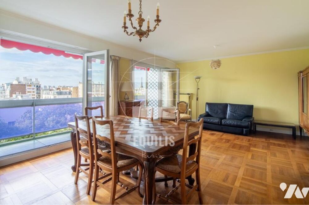 Vente Appartement PARIS 15e – GEORGES-BRASSENS – 5 PIÈCES – 100,70 M² – 3 CHAMBRES – 2 BALCONS – VUE TOUR EIFFEL Paris 15