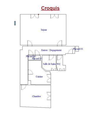 Appartement  vendre 2 pices 61 m