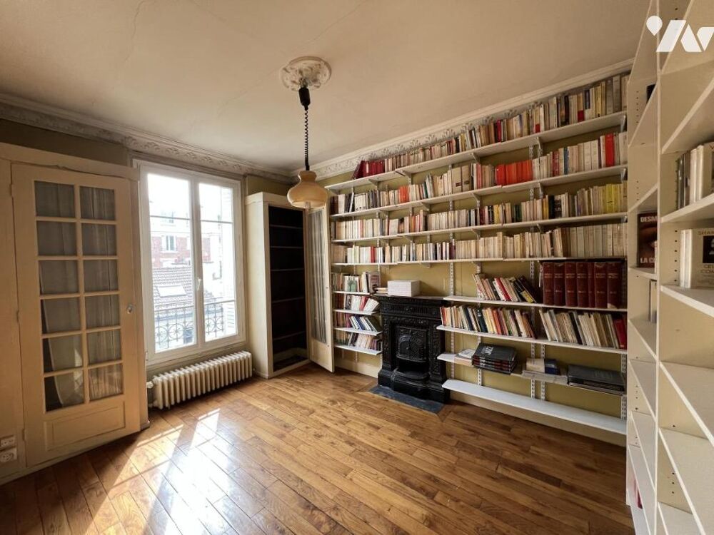Vente Appartement Paris 14e – Appartement de caractère au calme absolu, moulures et cheminées. Paris 14