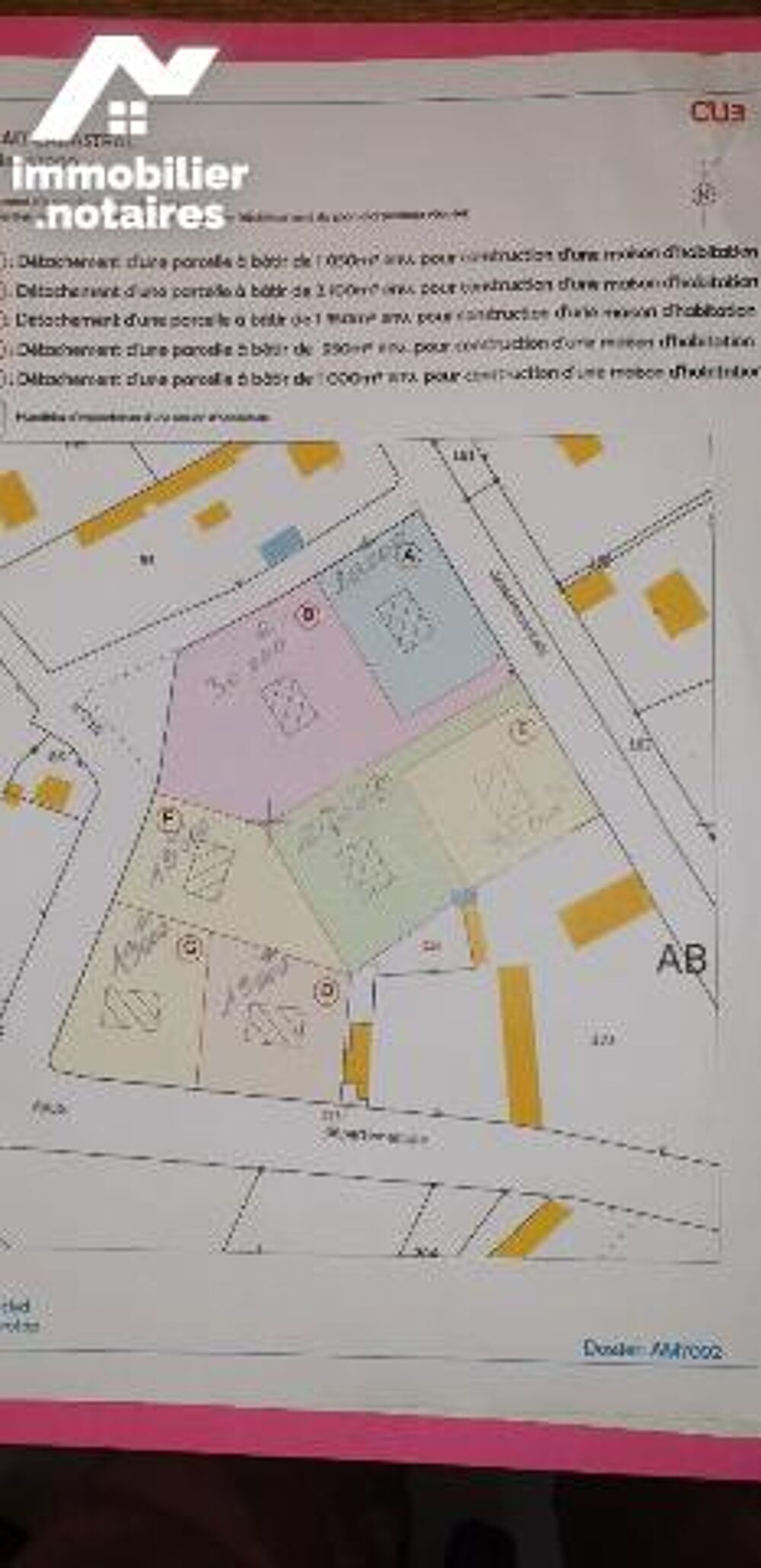 Vente Terrain Une parcelle de terrain à bâtir non viabilisée (division à la charge des vendeurs) LOT D Réalcamp