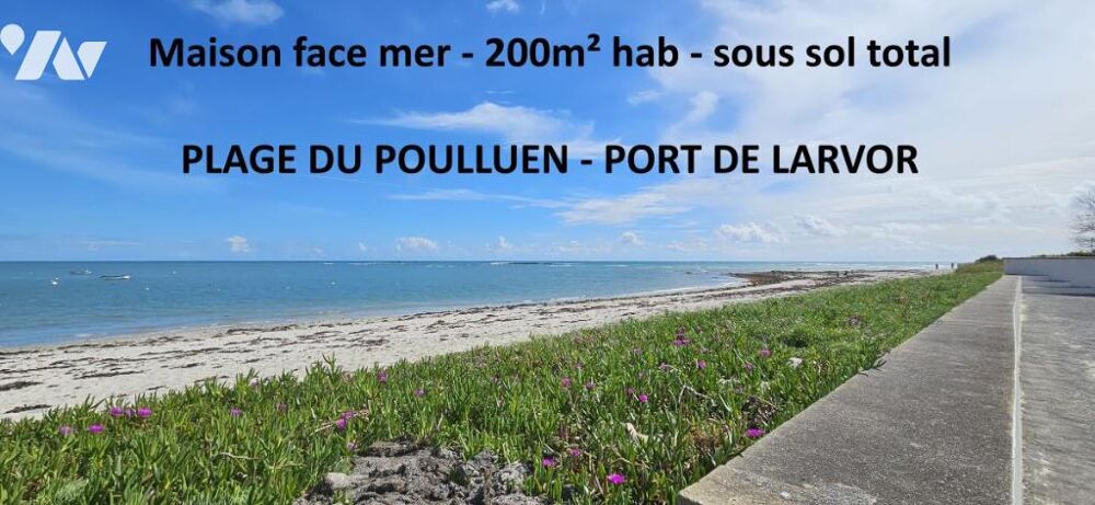Maison à Loctudy Face Mer - 5 chambres - sous sol total - Plage de Larvor.