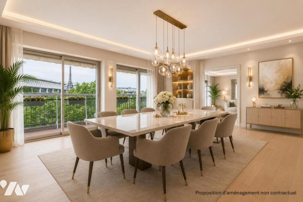 Vente Appartement 75007 - Ecole Militaire / UNESCO - Appartement 211 m² - 4 chambres - balcon parking Paris 7