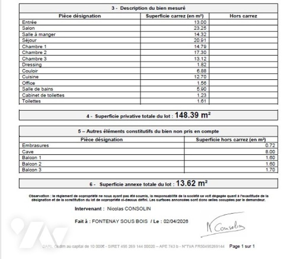 � vendre  Appartement Paris 7