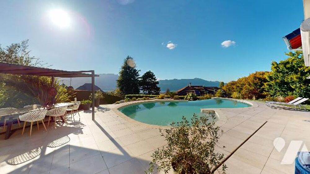 Vente Maison Villa d'exception à Pugny-Chatenod : vue lac, piscine, terrasses et prestations haut de gamme. Pugny-chatenod