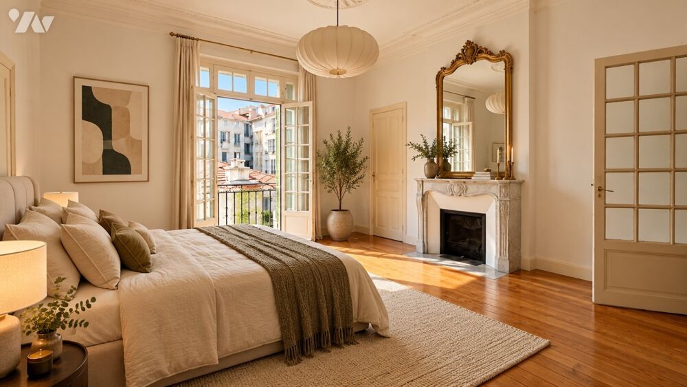 Nice Centre  Appartement bourgeois dexception, 152 m² Carrez  4 chambres. Balcon et cave.
