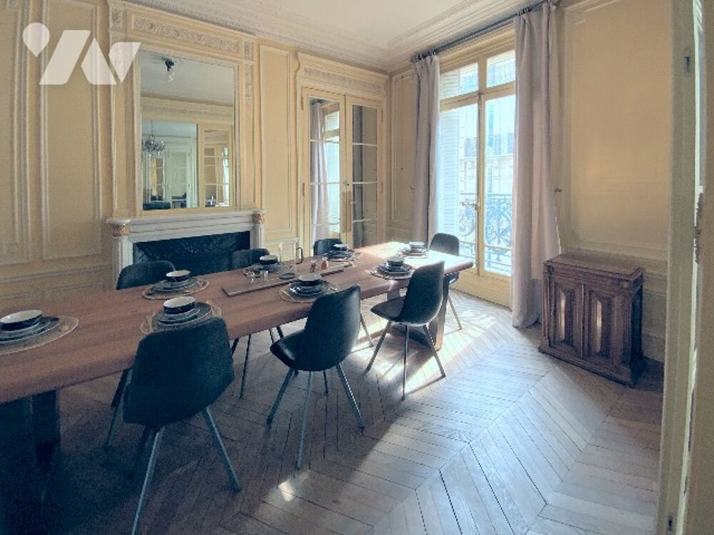 Vente Appartement Plaine Monceau, rare appartement de réception de 291 m², 7 pièces, 3e étage, ascenseur Paris 17