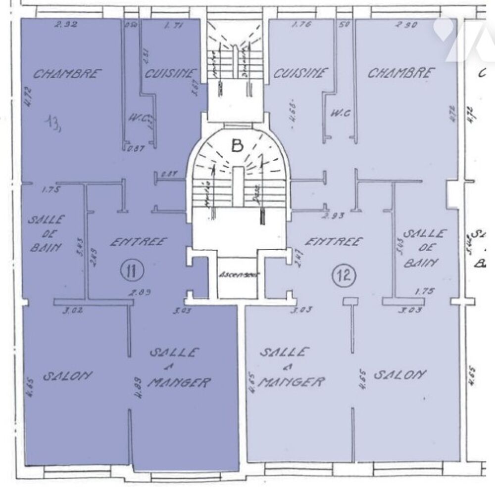 Vente Appartement Paris 17e – Mallarmé – Rare grand appt 6p/136m² à créer – 2 appts mitoyens – Immeuble 1930 standing Paris 17
