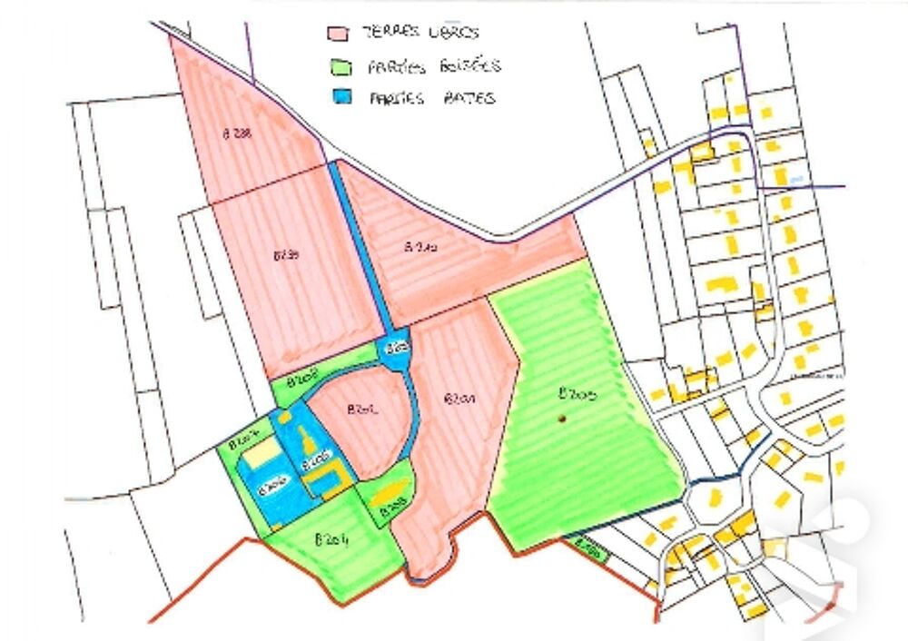 Vente Terrain Domaine agricole à rénover sur la commune de Mazinghem et établi sur plus de 13 hectares. Mazinghem