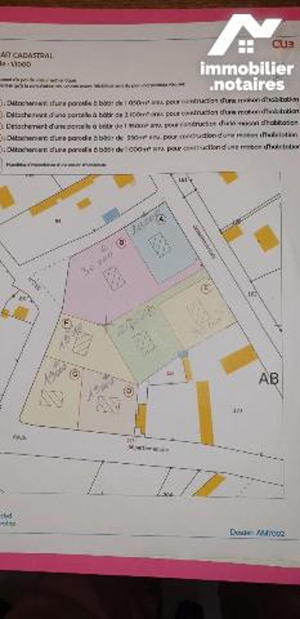 Vente Terrain Une parcelle de terrain à bâtir non viabilisée (frais de division à la charge des vendeurs) LOT F Réalcamp