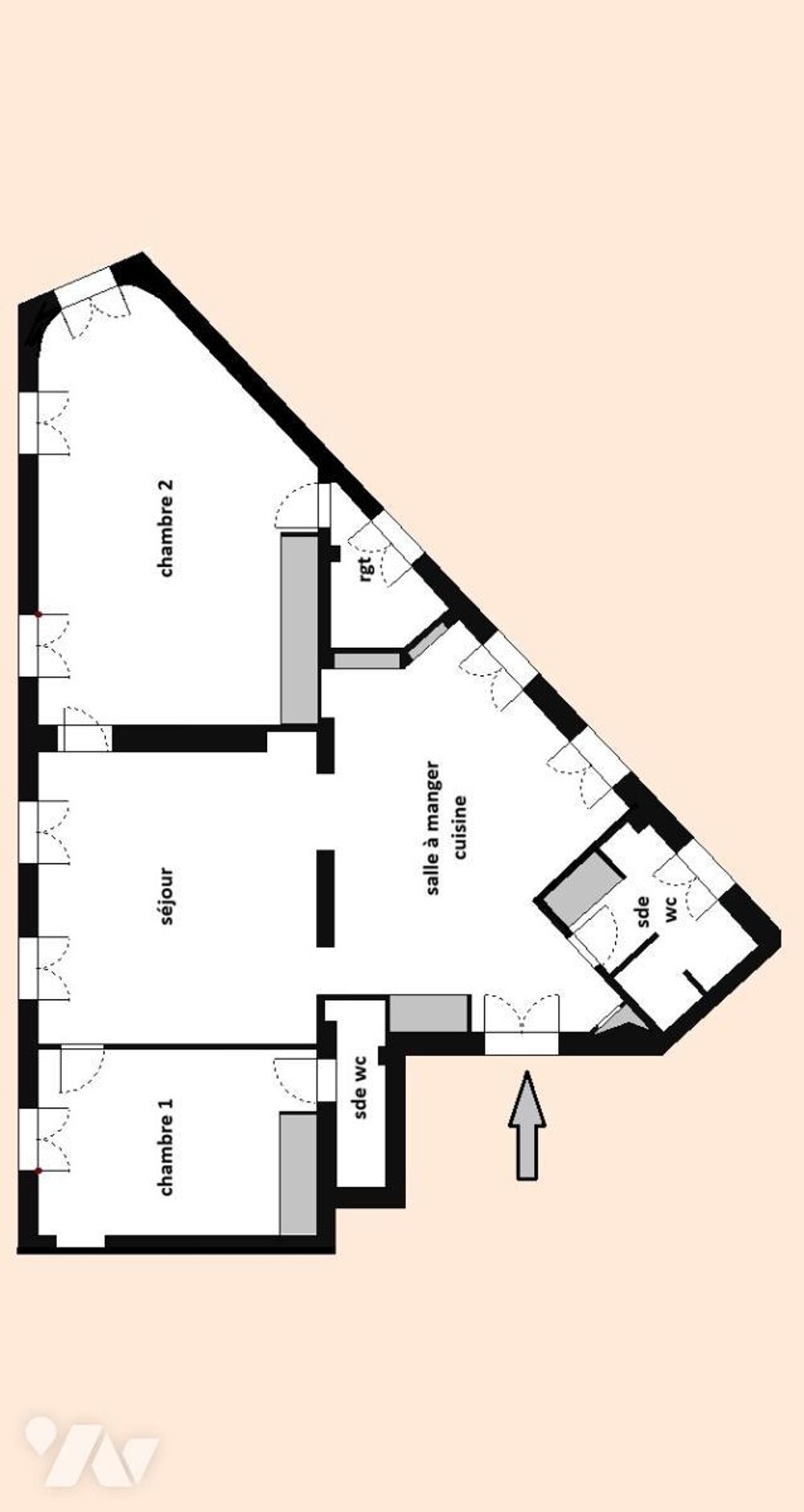 Vente Appartement Appartement traversant de 98 m² – 2 chambres – Charme de l'ancien – Rue La fayette Paris 9