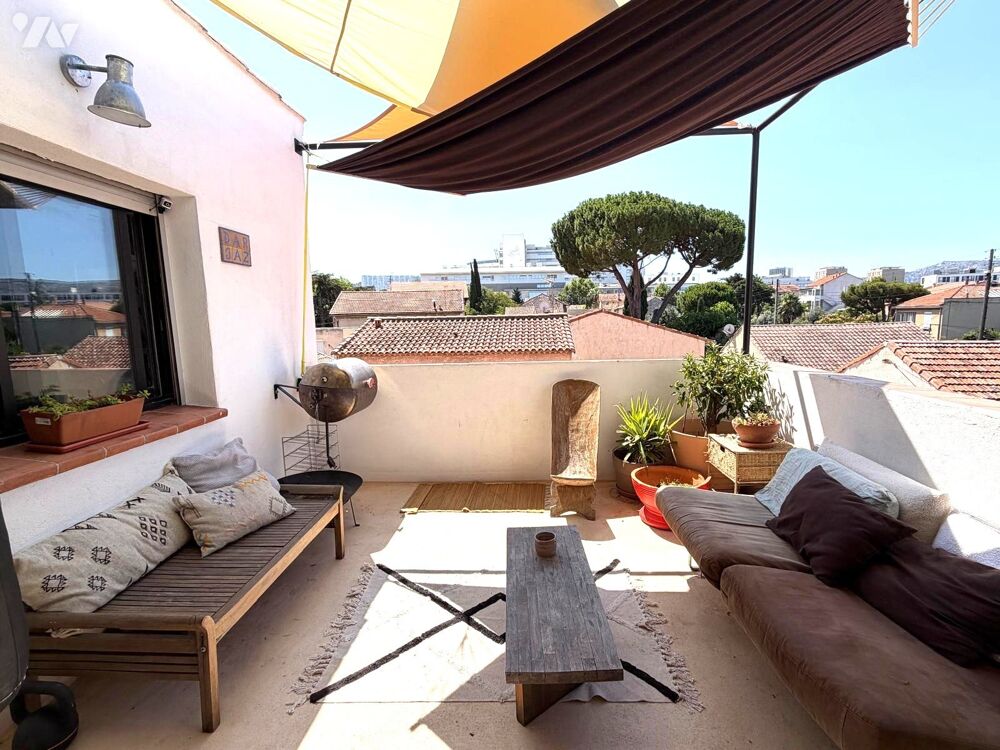 Vente Appartement Loft de caractère - 74 m² Carrez - 97 m² habitables - Terrasse 15 m² - Atelier indépendant de 12 m² Marseille 9