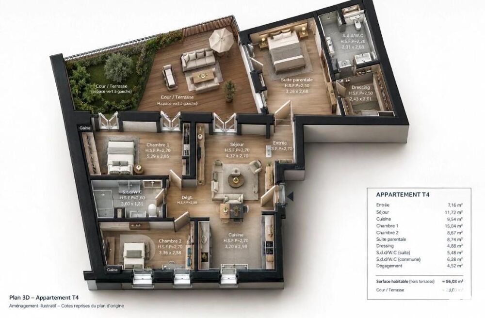 Appartement de 86,30 m² avec Jardin Privatif à Neuilly sur Seine
