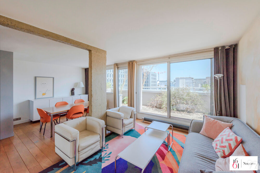 Vente Appartement Loft lumineux 71,86 m² avec terrasse et balcon, 7  étage, excellent état, quartier Jeanne d'Ac Paris 13