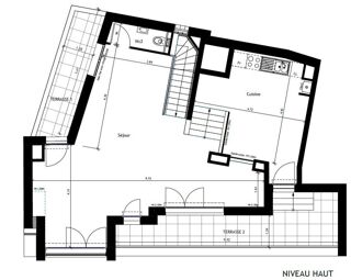 Vente Appartement Paris 20  – T5 aux 3è et 4è étage d'une résidence immobilier neuf à deux pas du Parc de Belleville Paris 20