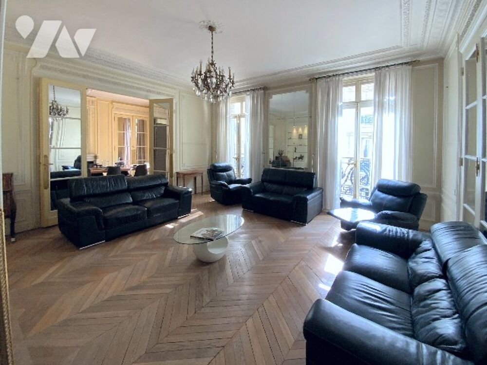 Vente Appartement Plaine Monceau, rare appartement de réception de 291 m², 7 pièces, 3e étage, ascenseur Paris 17