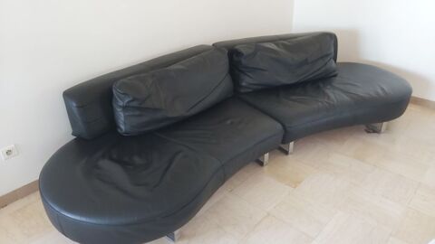 canap STEINER cuir noir 1200 Marseille 13 (13)