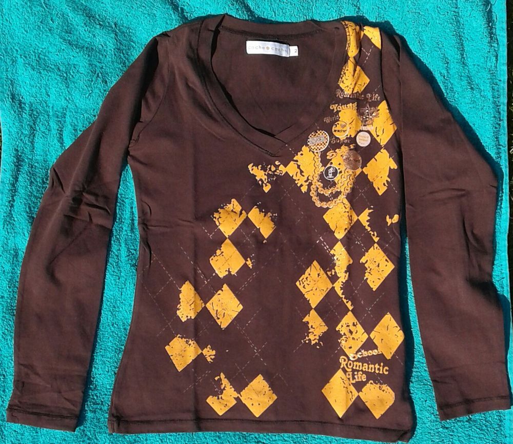 t-shirt marron Vêtements