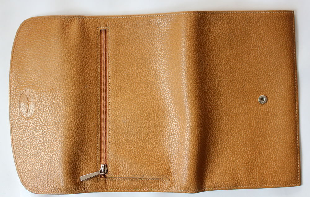 Portefeuille cuir camel LONGCHAMP Maroquinerie