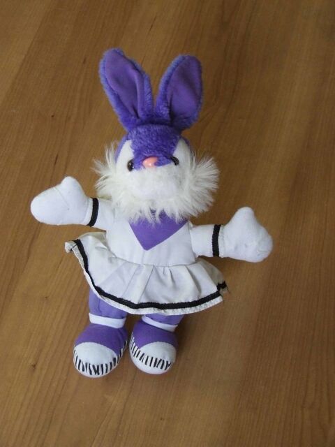 Peluche doudou Lapin violet en robe 1 Bagnolet (93)
