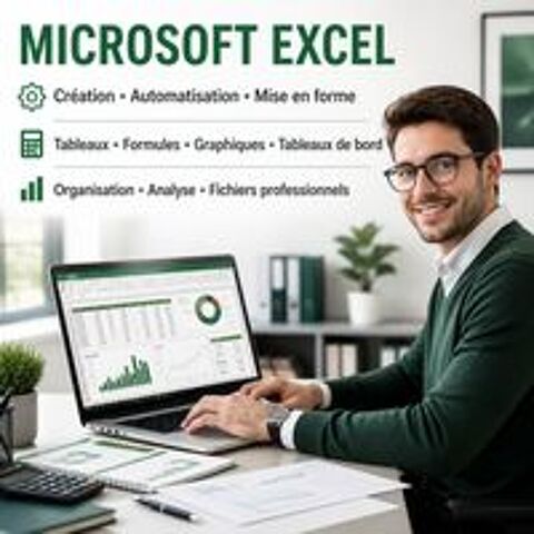   Excel -Création, automatisation et mise en forme de fichiers 