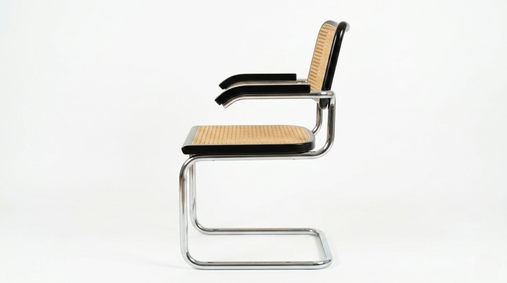 Fauteuil Cesca B64 noir Bauhaus Marcel Breuer, Italie Meubles