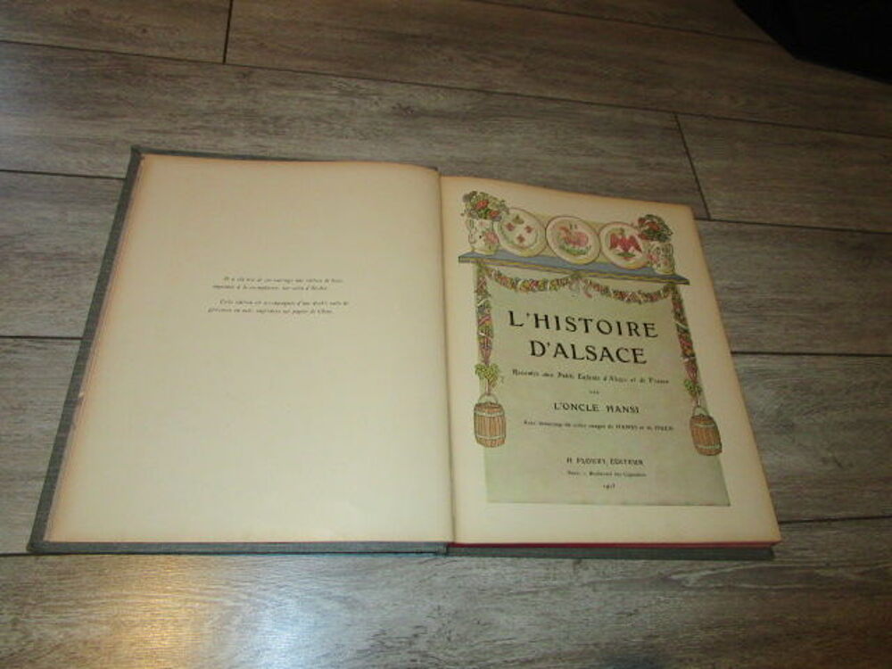 VIEUX LIVRE HANSI ET HUEN "HISTOIRE D ALSACE" 