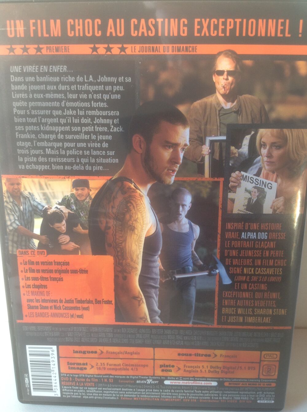 ALPHA DOG DVD &Eacute;TAT NEUF Envoi Possible
DVD et blu-ray