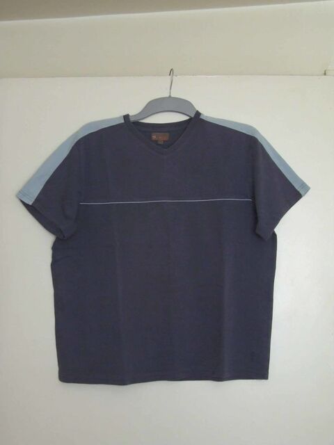 Tee-shirt col en V, BRICE, Bleu marine, Taille L, TBE 5 Bagnolet (93)
